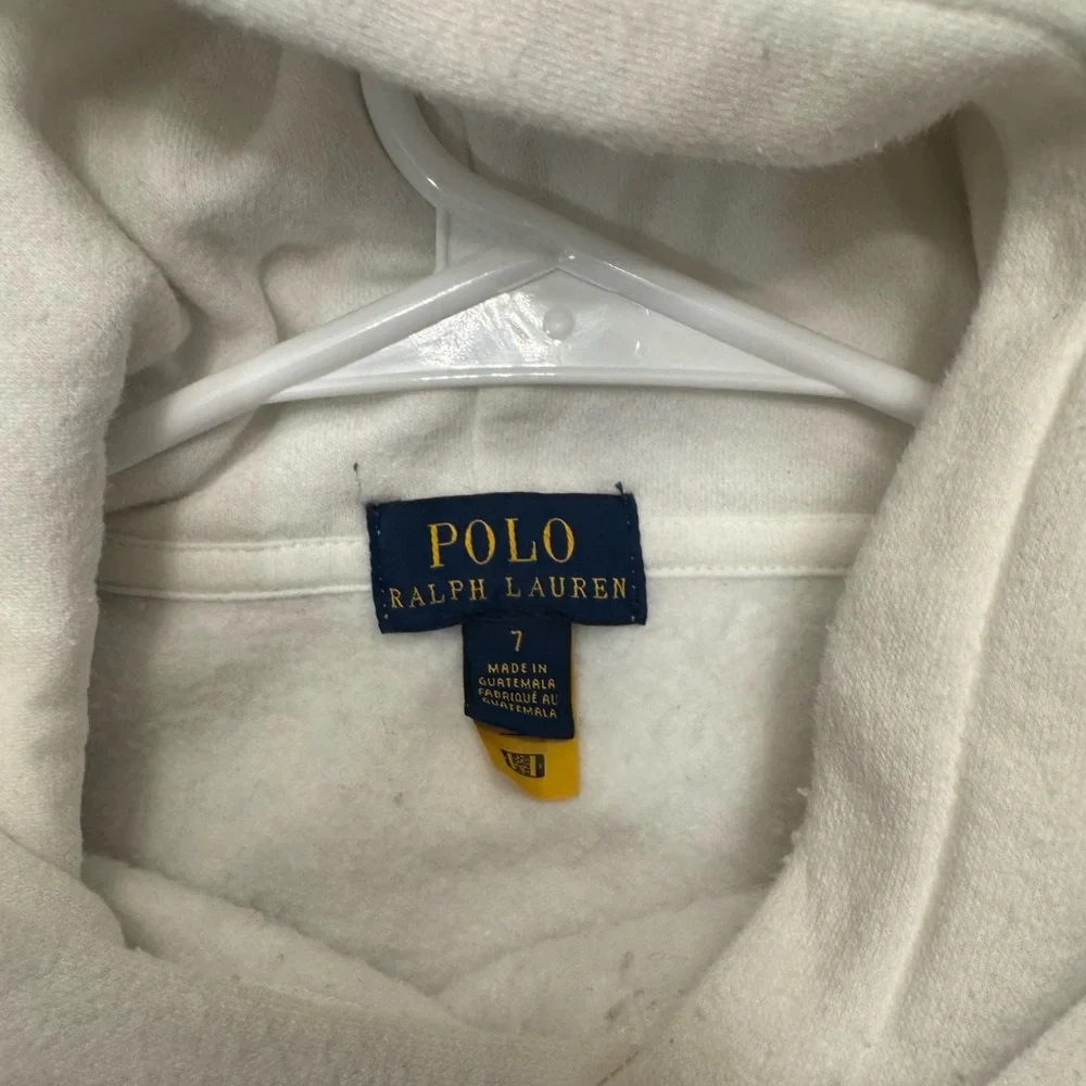 Polo Bear by Ralph Lauren Paint-Splatter Hoodie — Kids Size 7